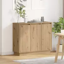 LED Bufetas Amatininkų ąžuolas 90 x 32 x 75 cm Apdirbta mediena