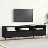 TV staliukas Televizoriaus spintelė Juodas ąžuolas 150 x 30 x 44,5 cm