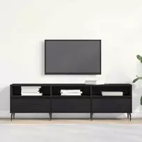 TV staliukas Televizoriaus spintelė Juodas ąžuolas 150 x 30 x 44,5 cm