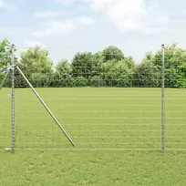 Tvora su stulpais Sidabro 1,6 x 10 m Plienas ir PVC