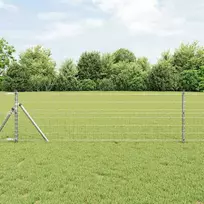 Tvora su stulpais Sidabro 0,4 x 25 m Plienas ir PVC