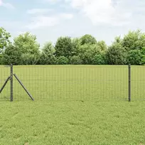 Tvora su stulpais Pilka 0,8 x 25 m Plienas ir PVC