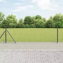 Tvora su stulpais Pilka 0,6 x 10 m Plienas ir PVC