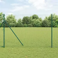 Tvora su stulpais Žalia 1,6 x 10 m Plienas ir PVC