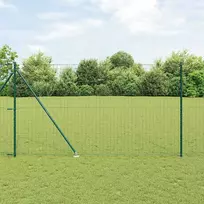 Tvora su stulpais Žalia 1,6 x 10 m Plienas ir PVC