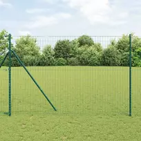 Tvora su stulpais Žalia 1,6 x 10 m Plienas ir PVC