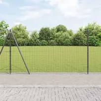 Tvora su stulpais Pilka 1,2 x 25 m Plienas ir PVC