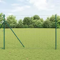 Tvora su stulpais Žalia 1,6 x 10 m Plienas ir PVC