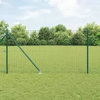 Tvora su stulpais Žalia 1,4 x 10 m Plienas ir PVC