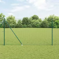 Tvora su stulpais Žalia 1,5 x 10 m Plienas ir PVC