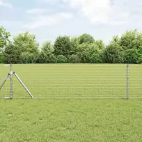 Tvora su stulpais Sidabro 0,8 x 10 m Plienas ir PVC