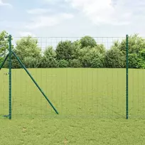 Tvora su stulpais Žalia 1,6 x 10 m Plienas ir PVC