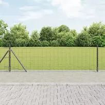 Tvora su stulpais Pilka 0,4 x 25 m Plienas ir PVC