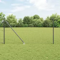 Tvora su stulpais Pilka 1,2 x 10 m Plienas ir PVC