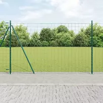 Tvora su stulpais Žalia 1,4 x 10 m Plienas ir PVC