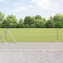 Lauko Euro tvoros su betono pagrindu 50 x 0,4 m Sidabrinė