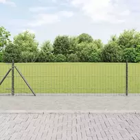 Tvora su stulpais Pilka 0,6 x 50 m Plienas ir PVC
