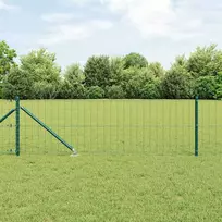 Tvora su stulpais Žalia 0,8 x 10 m Plienas ir PVC