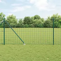 Tvora su stulpais Žalia 1,4 x 10 m Plienas ir PVC