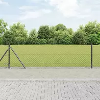 Grandininė tvora su betono baze 10 x 0,4 m PVC dengtas plienas