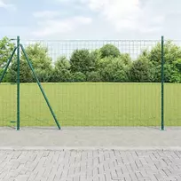 Tvora su stulpais Žalia 1,6 x 10 m Plienas ir PVC