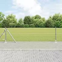 Tvora su stulpais Sidabro 0,6 x 10 m Plienas