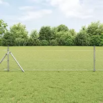 Heksagonalinė tvoros tvirtinimo sistema 100 x 0,5 m Sidabrinė