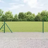 Šešiakampė tvora su betono pagrindu 25 x 0,4 m Žalia Tinklelis