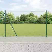 Šešiakampė tvora su betono pagrindu 50 x 1,4 m Žalia Tinklelis