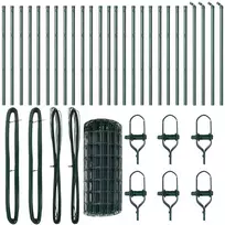 Tvora su stulpais Žalia 0,6 x 50 m Plienas ir PVC