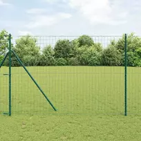 Tvora su stulpais Žalia 1,6 x 10 m Plienas ir PVC