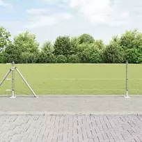 Šešiakampė tvora su betono pagrindu 10 x 0,4 m Sidabrinė