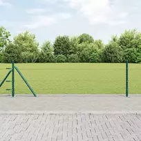Šešiakampė tvora su betono pagrindu 10 x 0,4 m Žalia Tinklelis