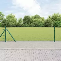 Šešiakampė tvora su betono pagrindu 10 x 0,4 m Žalia Tinklelis