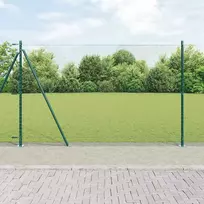 Šešiakampė tvora su betono pagrindu 10 x 1,4 m Žalia Tinklelis
