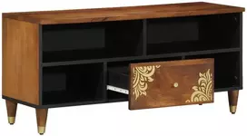 Televizoriaus spintelė su stalčių Medus ruda 100 x 33 x 46 cm
