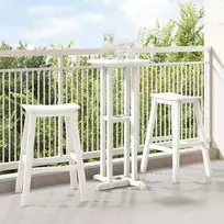 Baro taburetė 2 pcs Balta 52 x 43 x 73,5 cm HDPE