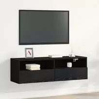 TV staliukas TV sieninė spintelė Juodas ąžuolas 100 x 30 x 30 cm