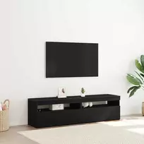 TV staliukas Televizoriaus spintelė 2 pcs Juodas ąžuolas 75 x 35 x 40 cm