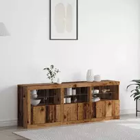 LED Bufetas Senovinis medis 181 x 37 x 67 cm Apdirbta mediena