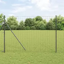 Euro tvora Pilka 1,6 x 10 m PVC padengta geležis