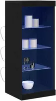 LED Bufetas Juodas ąžuolas 41 x 37 x 100 cm Apdirbta mediena