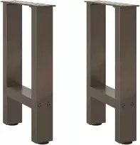 Kavos staliuko kojelės, 2 vnt., 28 x (42-43) cm, natūralus plienas