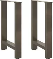 Valgomojo stalo kojos, 2 vnt., 50x(72-73) cm, natūralus plienas