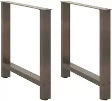 Valgomojo stalo kojos, 2 vnt., 80x(72-73) cm, natūralus plienas, plienas