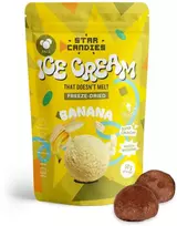 Supergarden STAR CANDIES šaltyje džiovinti bananiniai ledai, 50g