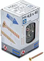 Bgs Technic Varžtai su kryžmine galvute PZ2 | 4.0 x 40 mm | galvanizuoti | 150 vnt. (88043)