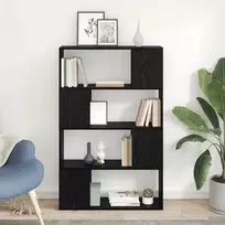 TV staliukas TV spintelių komplektas Juoda 80 x 24 x 125 cm Apdirbta mediena