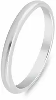 Brilio Silver Minimalistinis sidabrinis vestuvinis žiedas RI149W