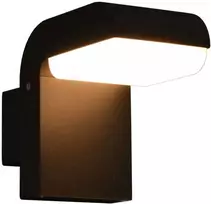 Sieninis lauko LED šviestuvas, juodos spalvos, 9W, ovalo formos